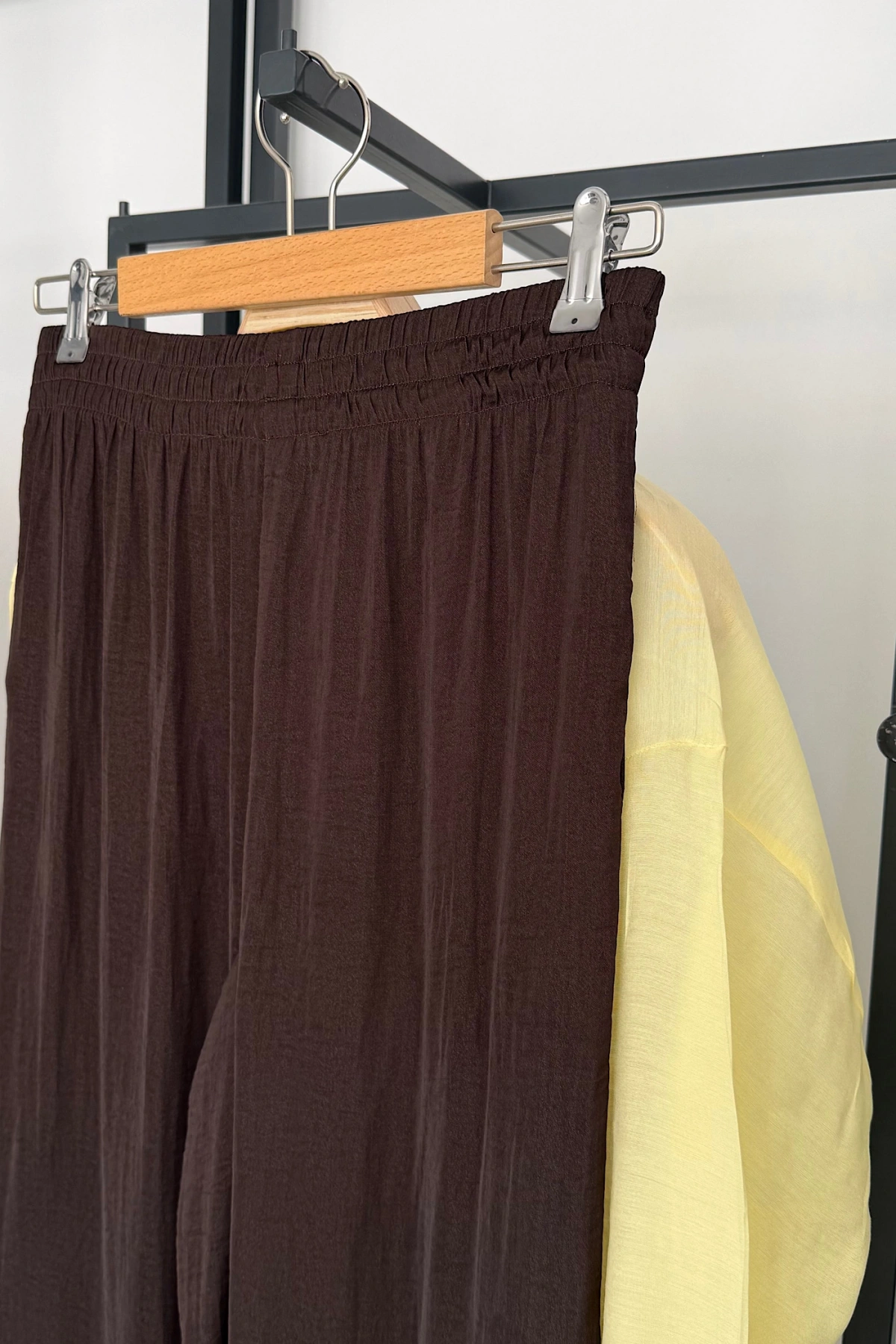 ZR Saten Pantolon Kahve