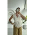 2119 - Julie Sıfır Kol Fırfırlı Gömlek - Beyaz