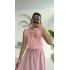 2119 - Julie Sıfır Kol Fırfırlı Gömlek - Pembe