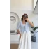1017 - Arin Kolu Lastik Detay Bluz - Bebe Mavisi