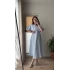 Becca Müslin Kumaş Elbise Bebe Mavisi
