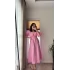 Becca Müslin Kumaş Elbise Pembe