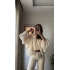 Crema Tül Bluz - Krem - 4959