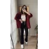 Düğmeli Likralı İspanyol Jean - Siyah