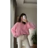 Geniş Kol Pembe Yumoş Kazak