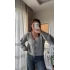 Gül Detay Kazak Gri