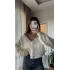 Gül Detay Kazak Krem