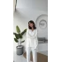 İsabella V Yaka Kazak - Beyaz