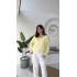 İsabella V Yaka Kazak - Sarı