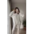 Kalp Nakışlı Sweatshirt Şardonlu Beyaz