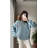 Kalp Nakışlı Sweatshirt Şardonlu Turkuaz