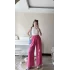 Lesley Pembe Keten Pantolon