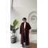 Manon Uzun Triko Hırka - Bordo - Kod: 25504