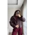 Melina Deri Ceket Bordo