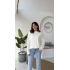 Mia Bisiklet Yaka Kazak - Beyaz