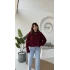 Mia Bisiklet Yaka Kazak - Bordo