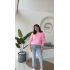 Mia Bisiklet Yaka Kazak - Pembe