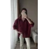 Bordo Oversize Tensel Gömlek Kod: 4612