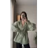 Uzun Poplin Bağlamalı Gömlek - Haki