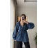 Uzun Poplin Bağlamalı Gömlek - İndigo