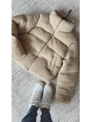 Peluş Kalın Astarlı Mont