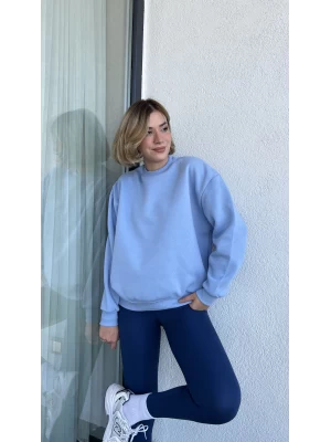 Bebe Mavisi İçi Polarlı Sweat