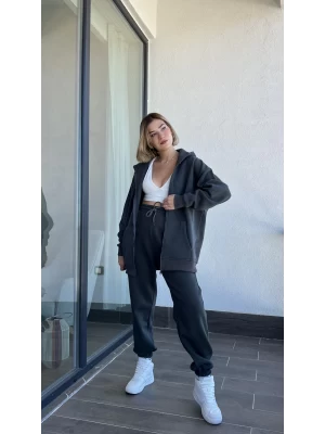 Clou Füme Oversize Hırkalı Takım