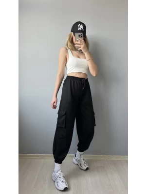 Kargo Model Siyah Eşofman Altı