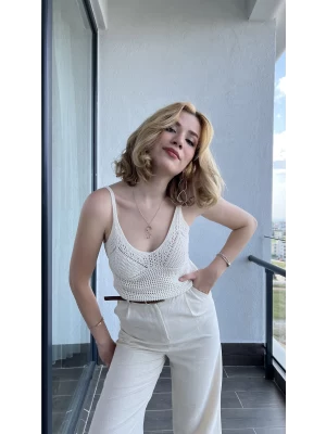 Miow Örgü Crop