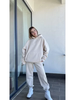 UCL Oversize Sweat Takım Bej