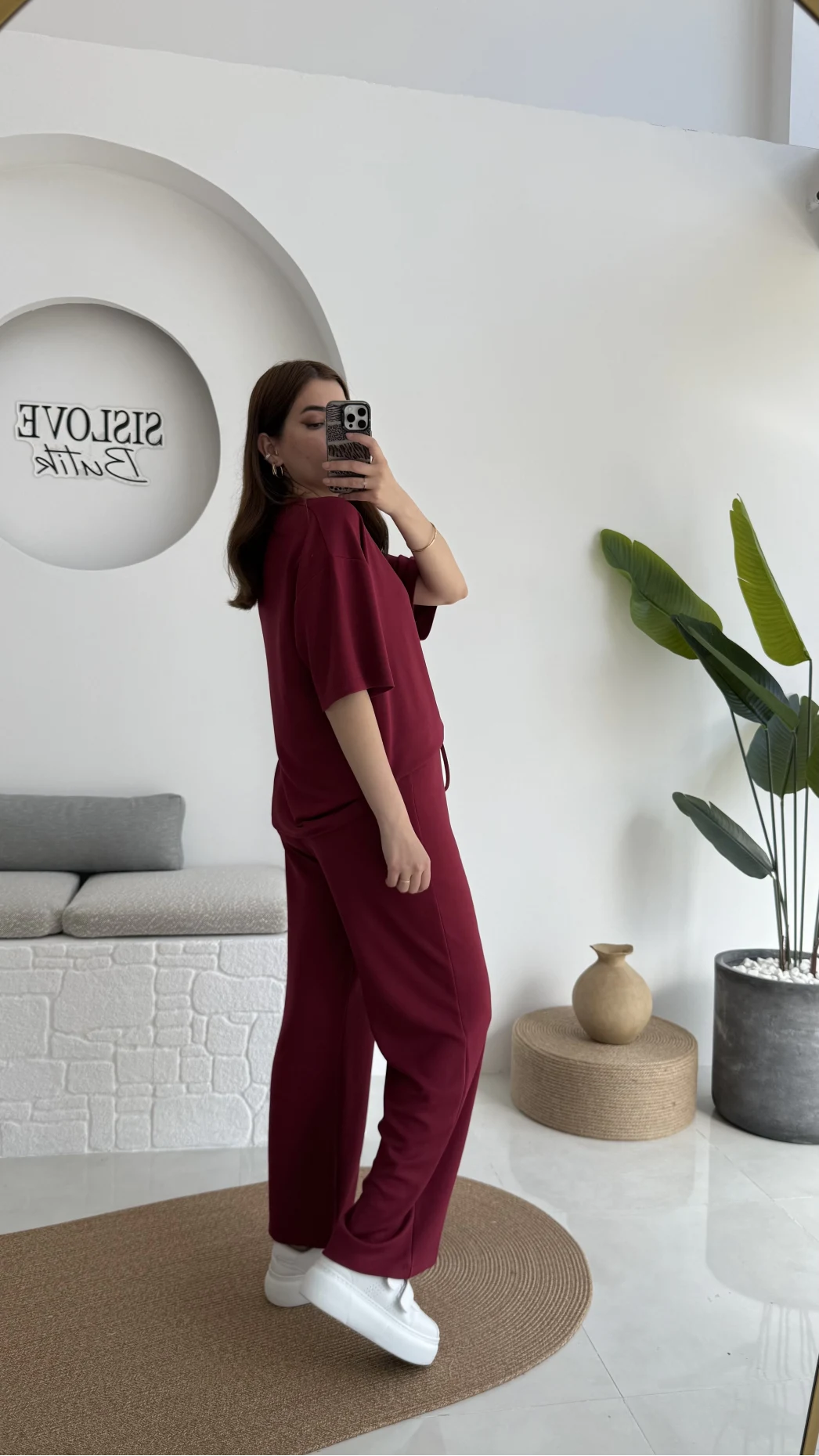 2 İplik Oys Kumaş Eşofman Takımı Bordo