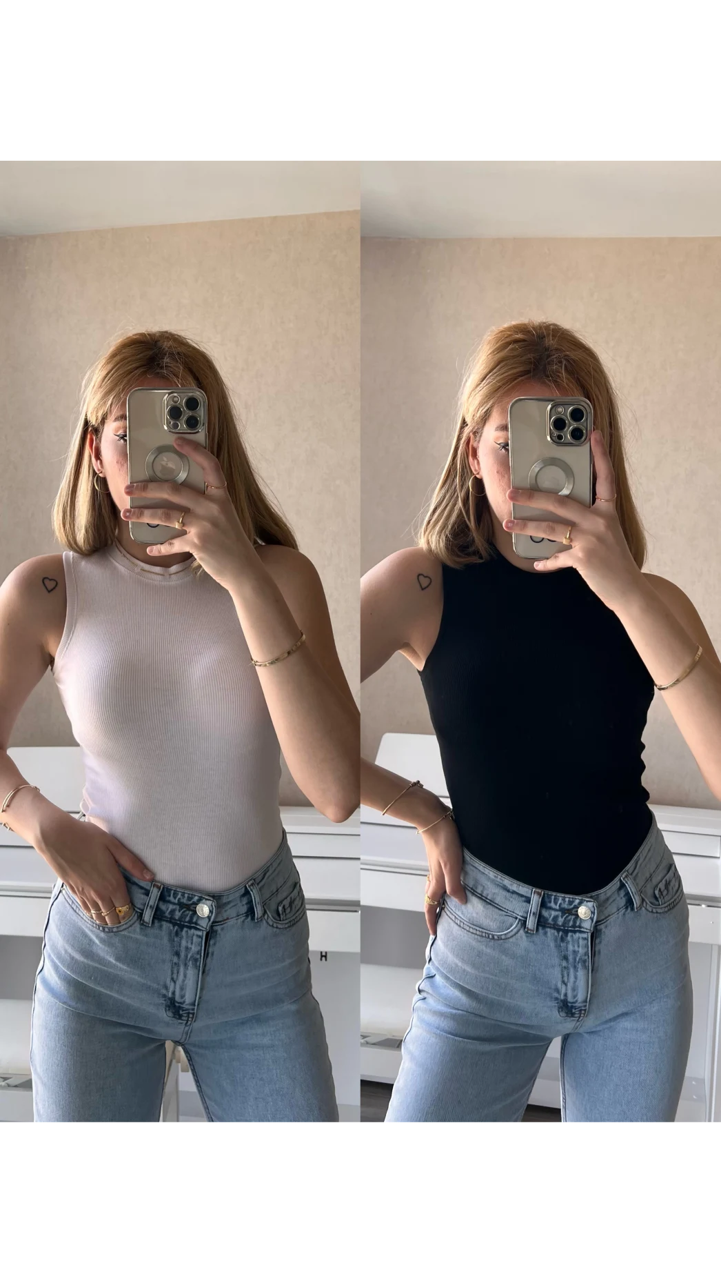 2 li Paket Basic Uzun Esnek Örme Atlet