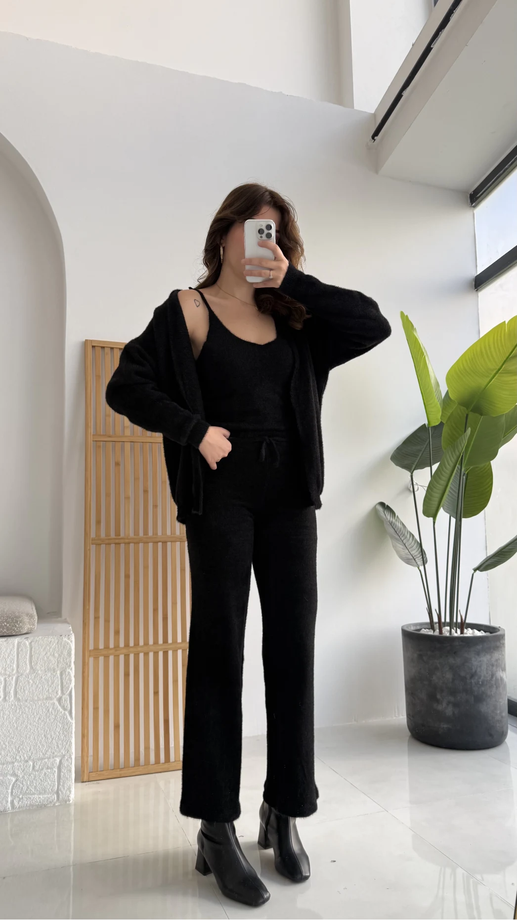 3 Parça Yumoş Takım - Siyah