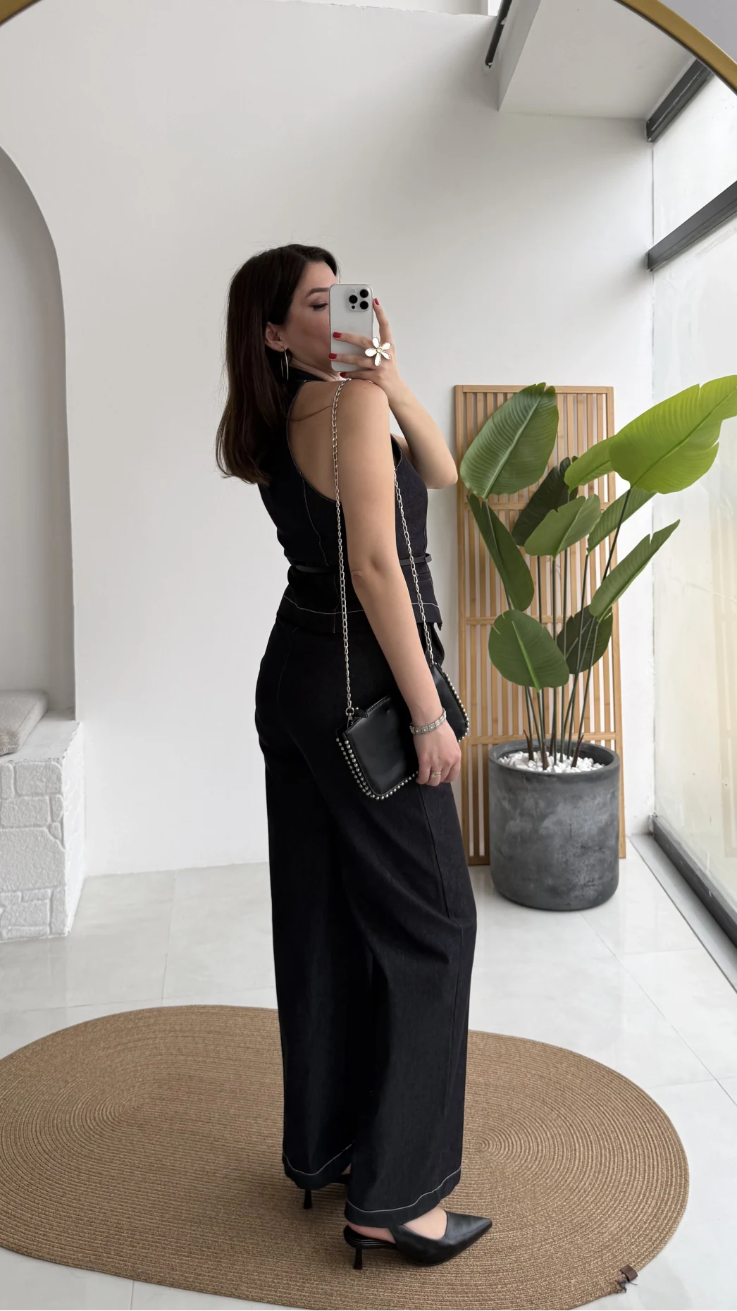 Reyna Kemerli Yelek Takım - Denim Mavisi - Kod: 8919