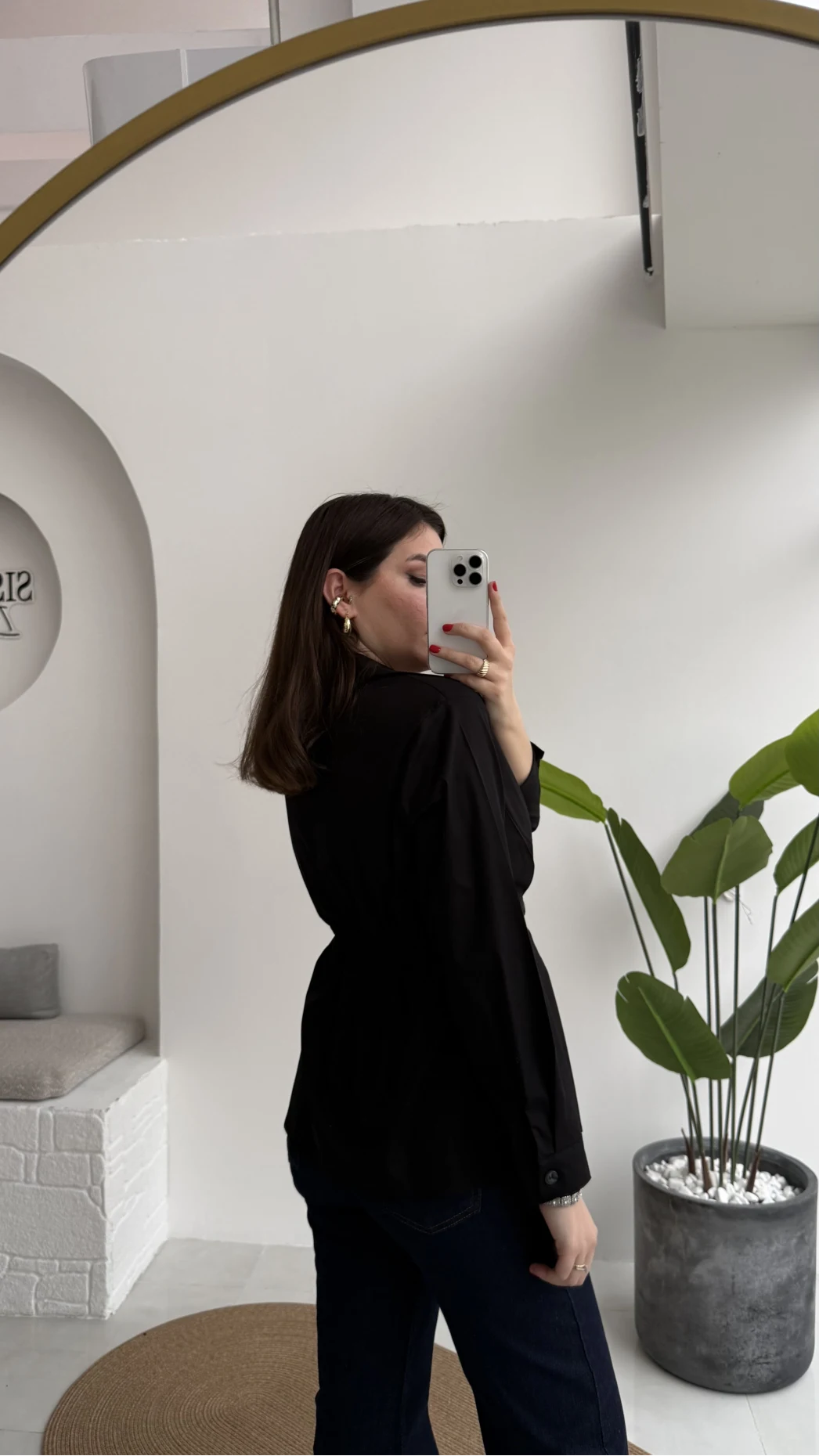 Coquette Pile Detay Düğmeli Kısa Bluz - Siyah - Kod: 5426