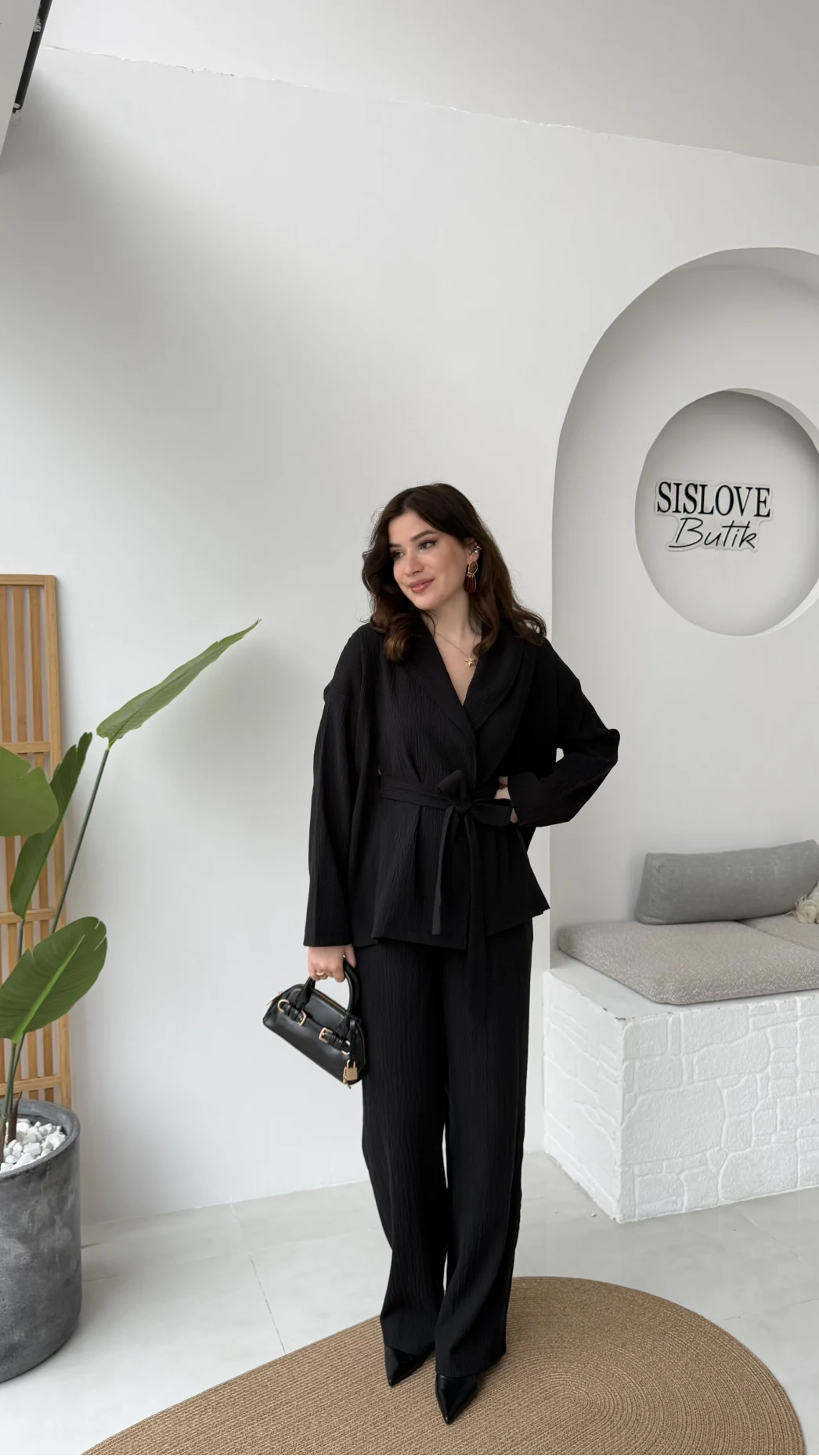 Ruth Kimono Takım - Siyah - Kod: 51277