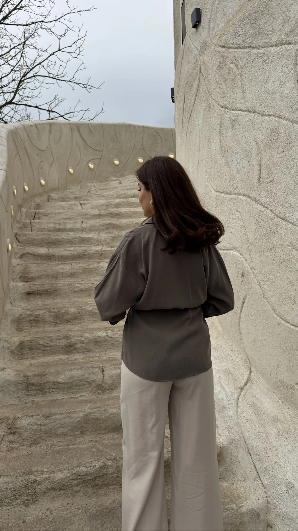 Tracy Belden Bağlamalı Gömlek - Koyu Haki - Kod: 2202