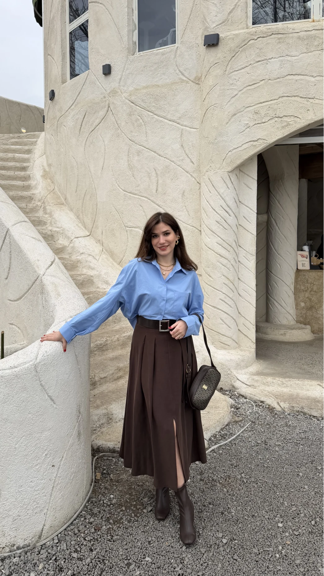 Paloma Tek Cepli Poplin Gömlek - Mavi - Kod: 5020