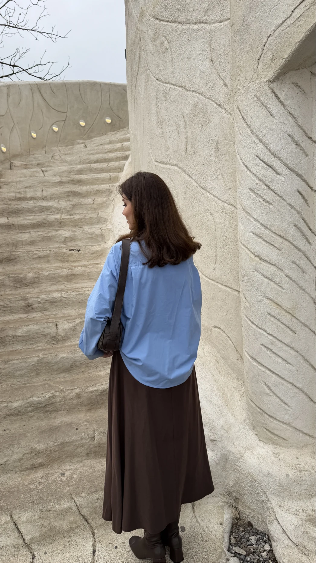 Paloma Tek Cepli Poplin Gömlek - Mavi - Kod: 5020