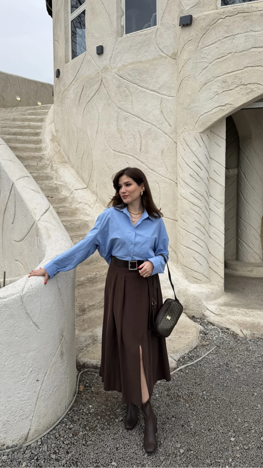 Paloma Tek Cepli Poplin Gömlek - Mavi - Kod: 5020