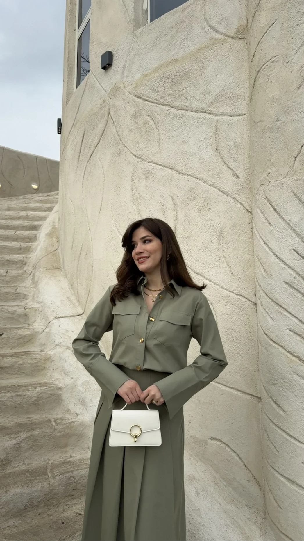 Loretta Pileli Etek Gömlek Takım - Mint - Kod: 266004