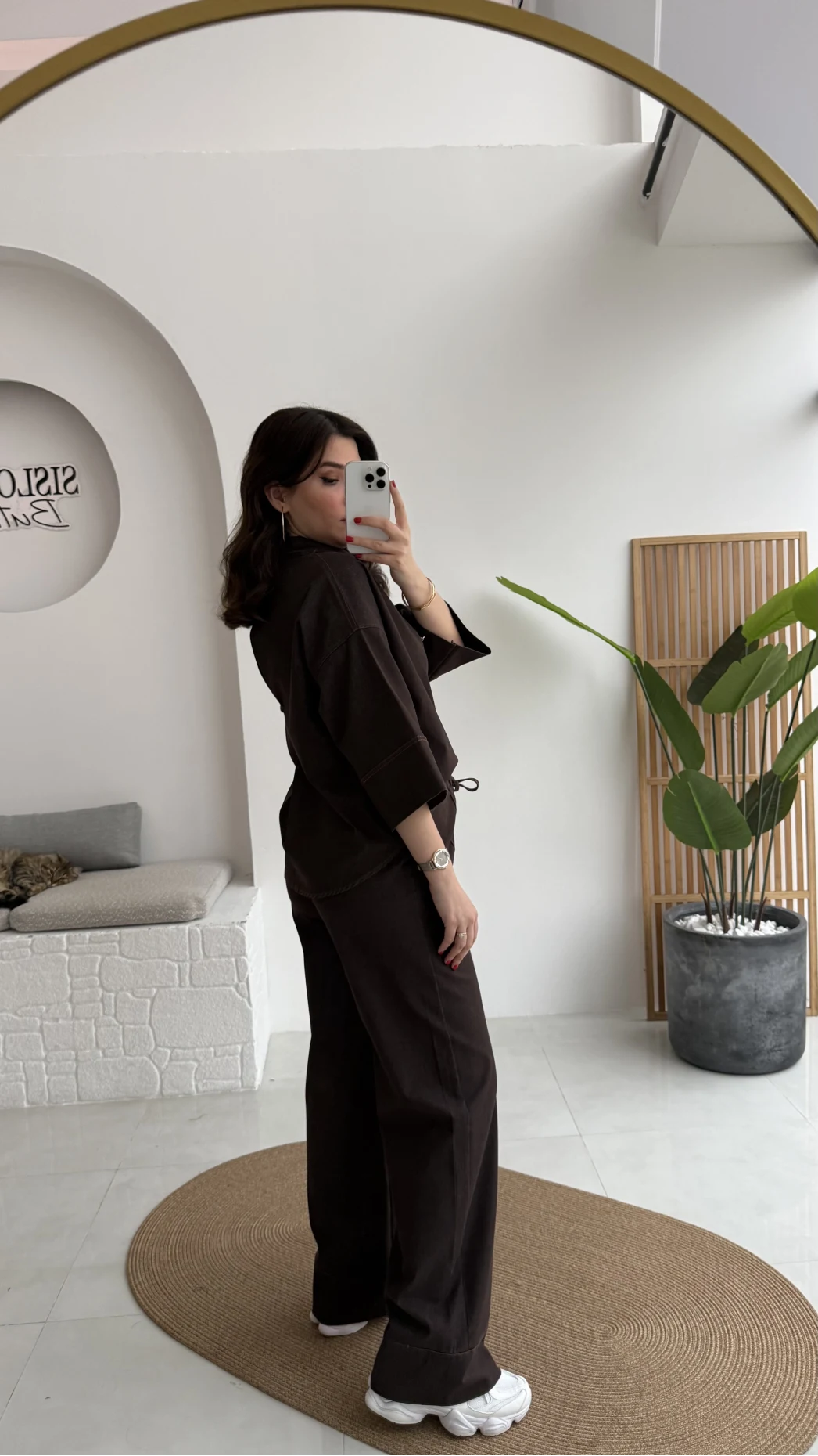 Roar Denim Gömlek-Pantolon Takım - Kahverengi - Kod: 2201 4042