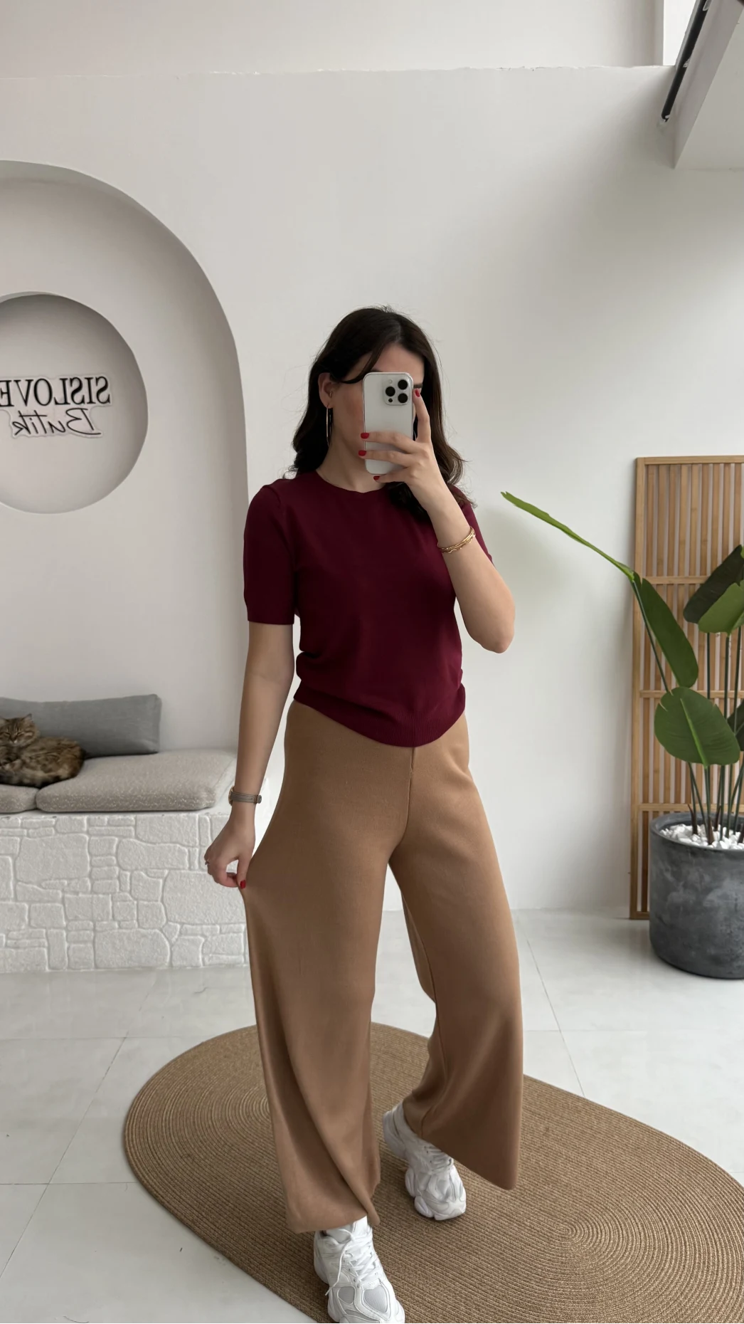 İsadore Triko Pantolon - Camel