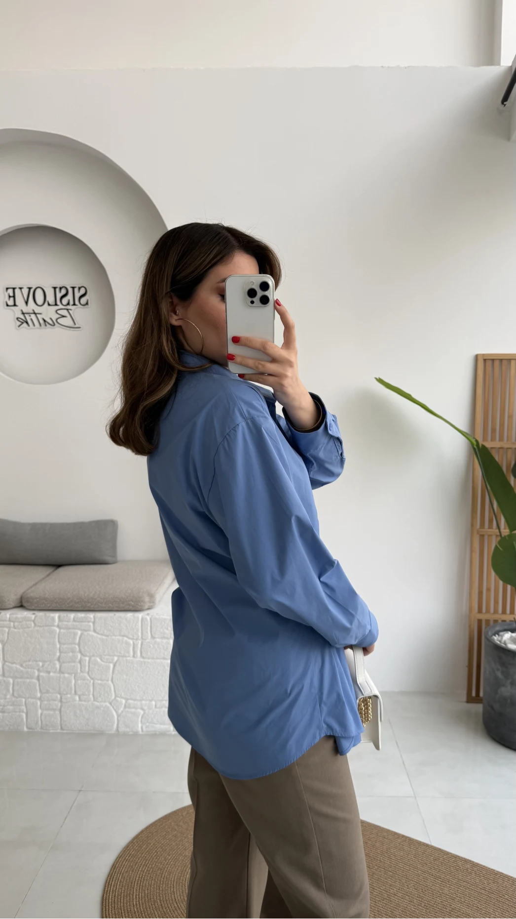 Marley Toka Detay Gömlek - Mavi - Kod: 5019