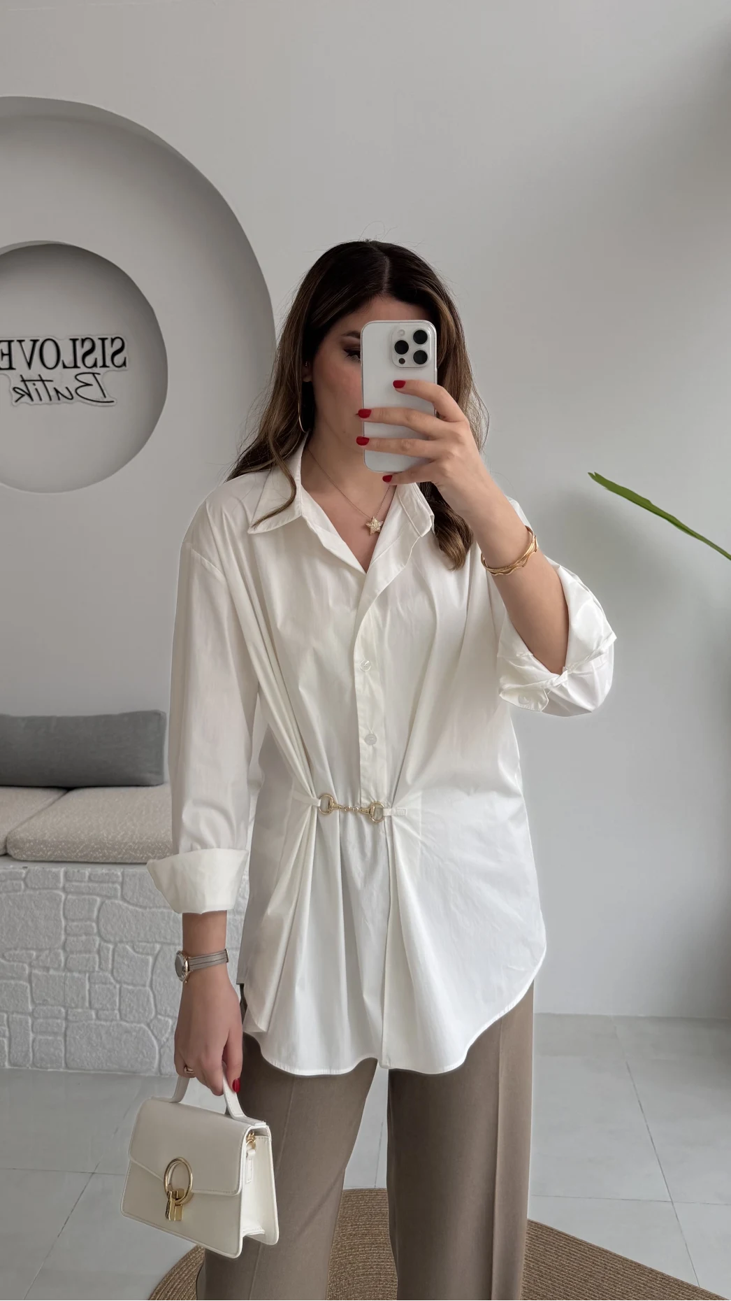 Marley Toka Detay Gömlek - Ekru - Kod: 5019