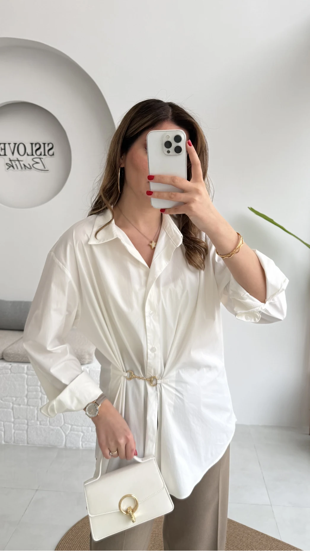 Marley Toka Detay Gömlek - Ekru - Kod: 5019