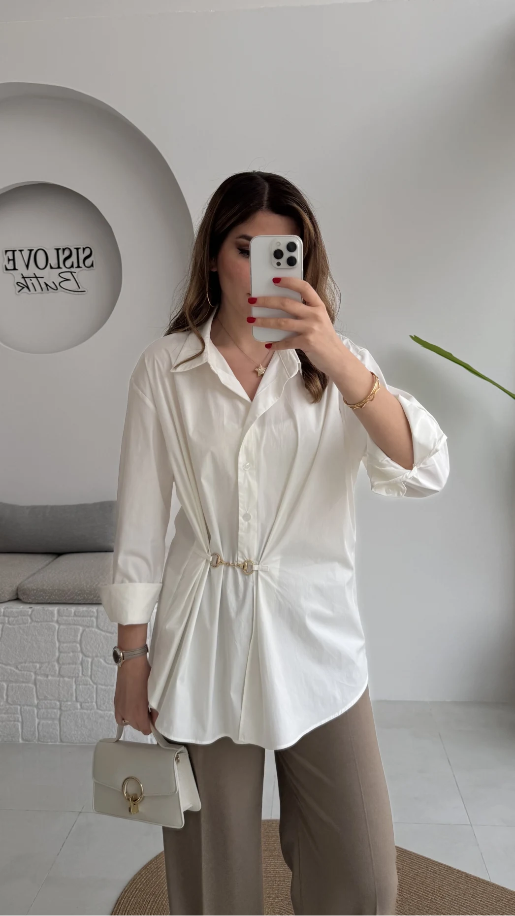 Marley Toka Detay Gömlek - Ekru - Kod: 5019