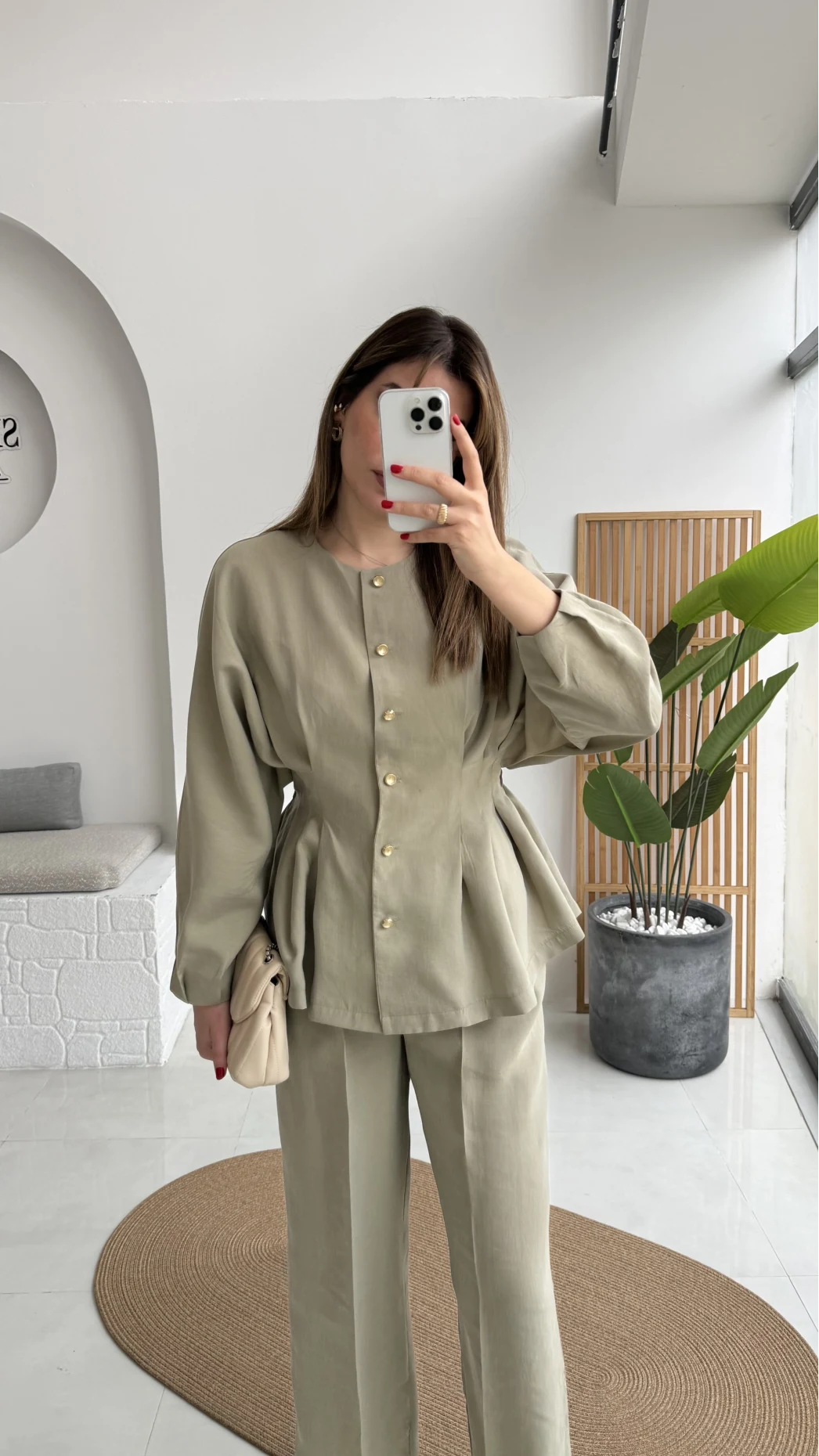 Stellaa Pile Dikişli Takım - Çağla - Kod: 8930