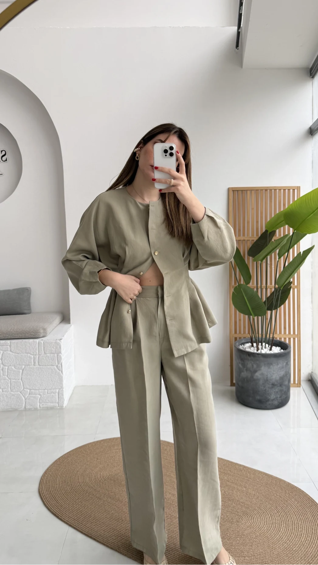 Stellaa Pile Dikişli Takım - Çağla - Kod: 8930