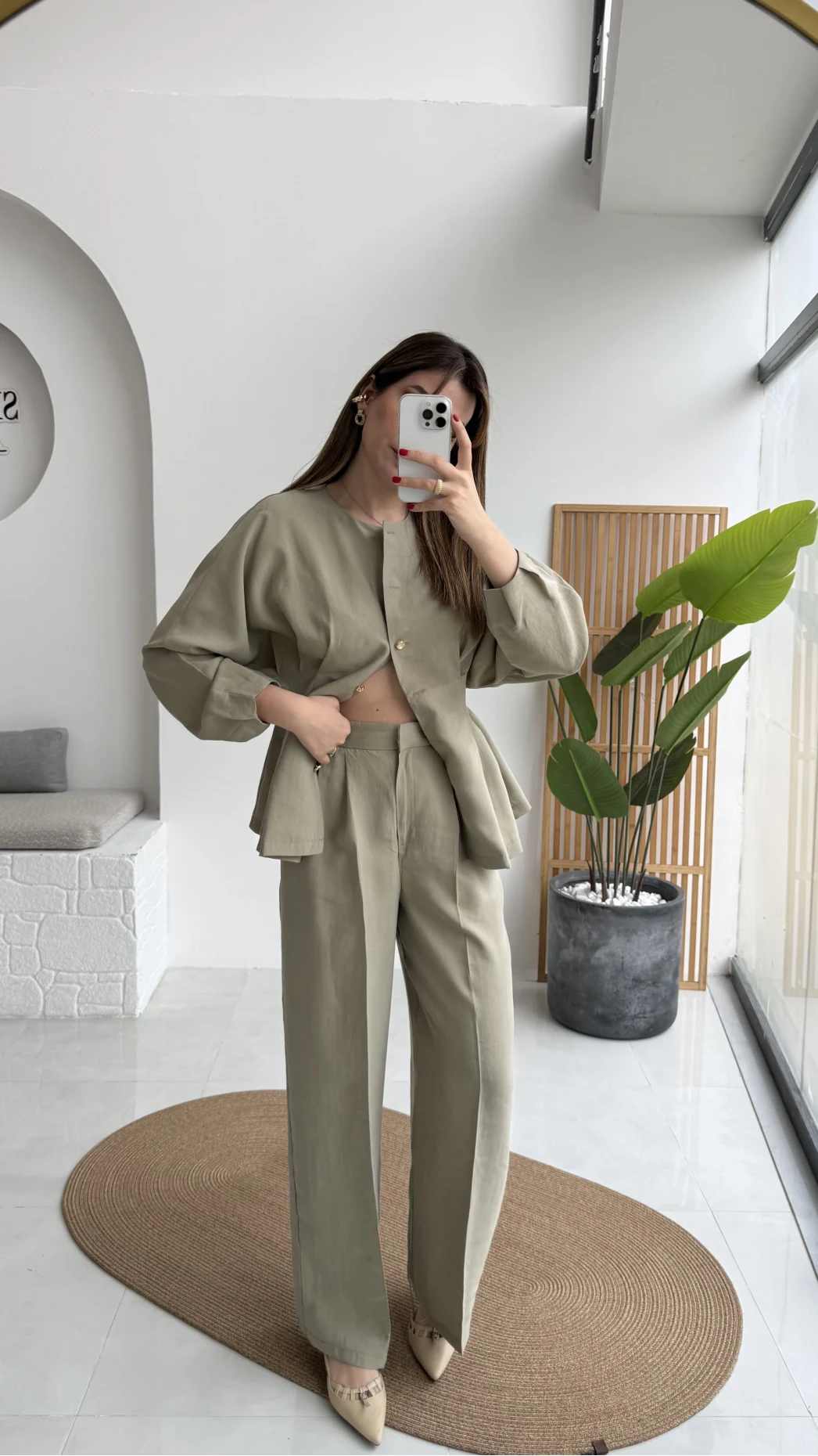 Stellaa Pile Dikişli Takım - Çağla - Kod: 8930